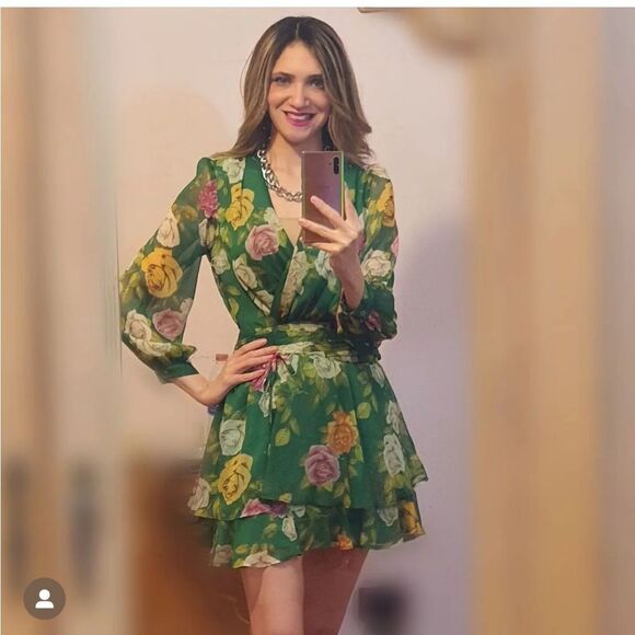 ZARA FLORAL PRINT DRESS Size S - Picture 9 of 10